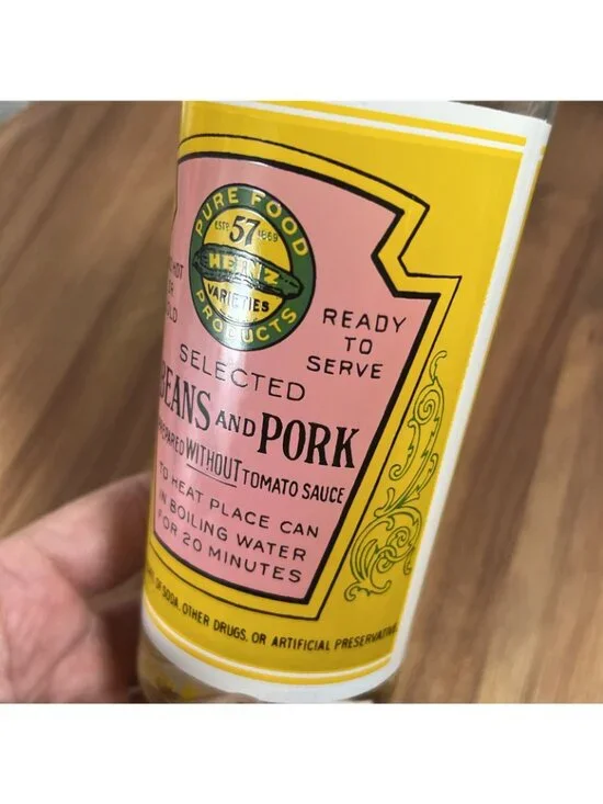 Vintage Pop Art Georges Briard Heinz Baked Beans and Pork Label Beverage Glass - Picture 9 of 13